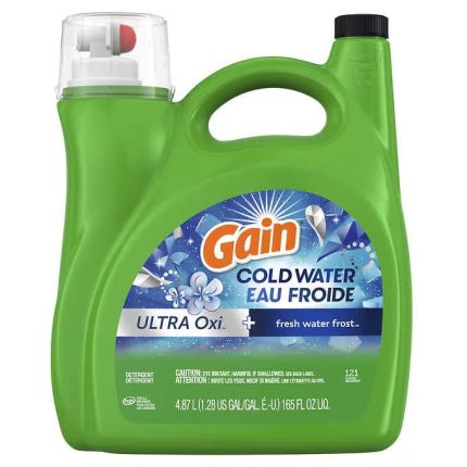 Gain Cold Water Liquid Laundry Detergent with Oxi 4.87 L 121 wash loads
