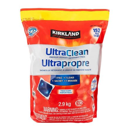 Kirkland Signature Ultra Clean Laundry Detergent Pacs 152-count