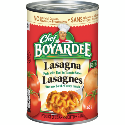 Lasagna, Chef Boyardee 425g