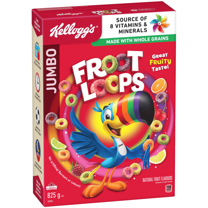 Froot Loops Cereal, Jumbo Size, Kellogs 825g - Image 3