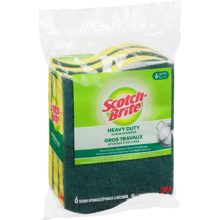 Heavy Duty All Purpose Scrub Sponge, Scotch Brite 6 pack - Image 3
