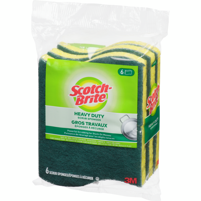 Heavy Duty All Purpose Scrub Sponge, Scotch Brite 6 pack - Image 2