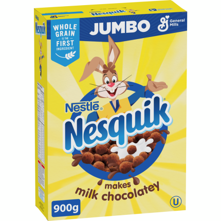 Nesquik Chocolate Breakfast Cereal, Jumbo Size 900g