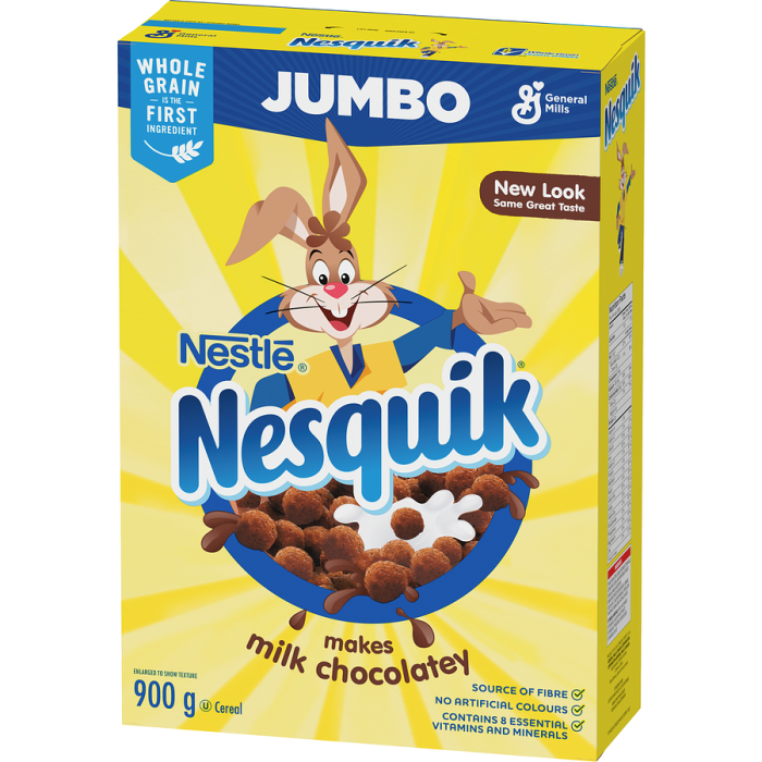Nesquik Chocolate Breakfast Cereal, Jumbo Size 900g - Image 2