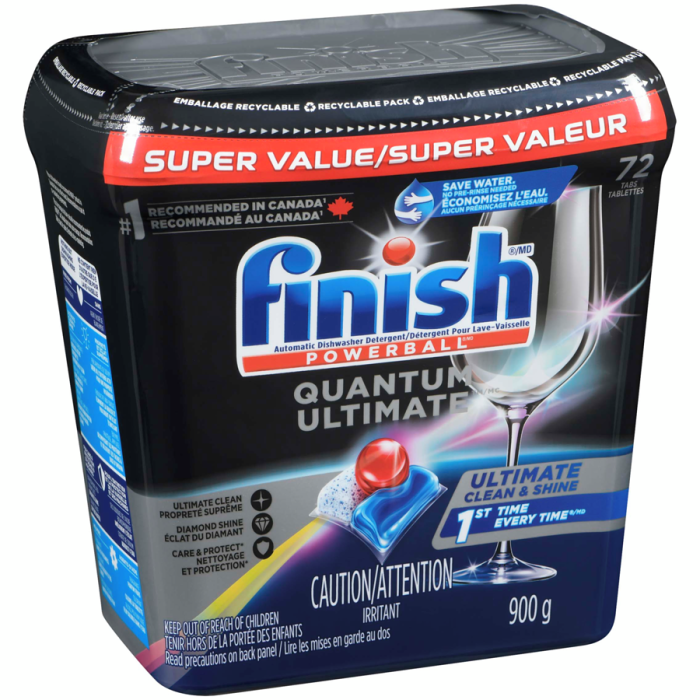 Dishwasher Detergent Pods, Quantum Ultimate, Fresh, 72 Tablets - Image 3