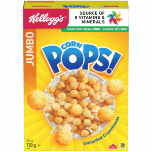 Corn Pops Cereal, Jumbo Size 730g