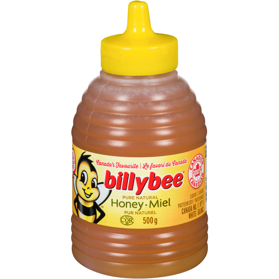 Billy Bee Pure Natural Honey, Liquid White, Squeeze 500g