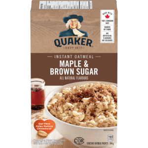 Maple & Brown Sugar Flavour Instant Oatmeal, Quaker 344g