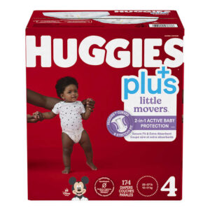 Huggies Little Movers Plus Baby Diapers Size 4 174 Ct