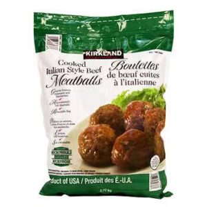 Kirkland Signature Cooked Italian Style Frozen Beef Meatballs 2.27kg