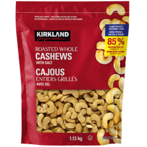 Kirkland Signature Roasted Whole Cashews With Salt 1.13kg