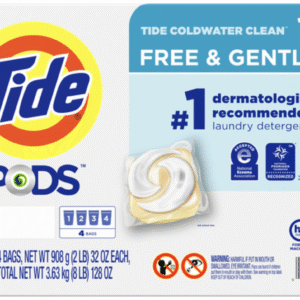 Tide PODS Liquid Laundry Detergent Pacs Free & Gentle 152-count