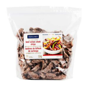 Skoulakis Fully-cooked Seasoned Frozen Beef Sirloin Steak Strips 1.5kg