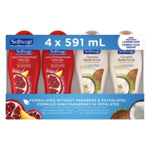 Softsoap Body Wash 4 × 591 mL
