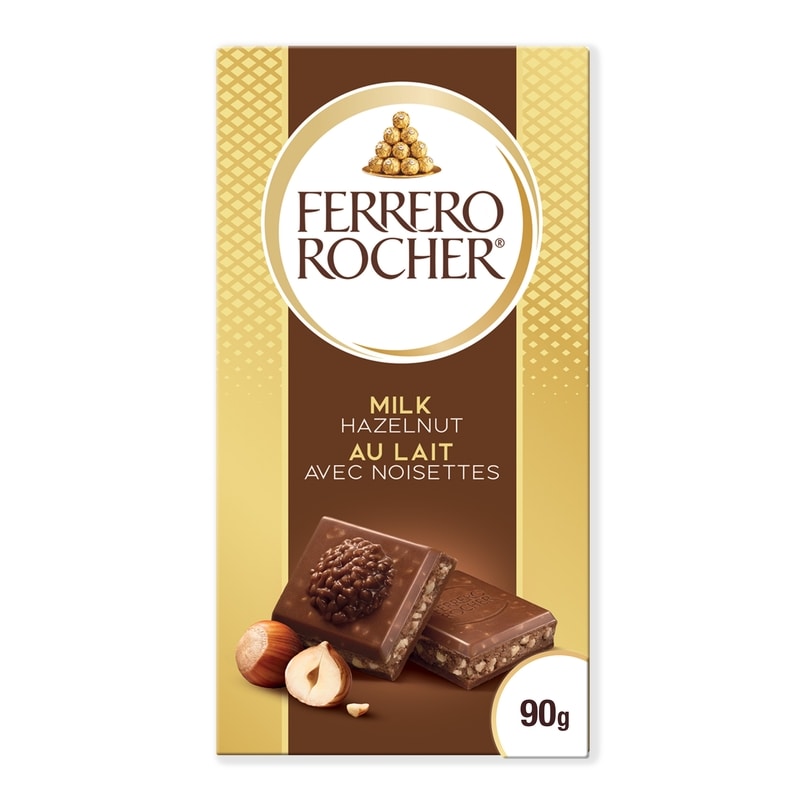 Premium Chocolate Bar, Milk Chocolate with Hazelnut 90 g