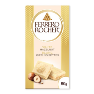 Premium Chocolate Bar, White Chocolate with Hazelnut 90 g