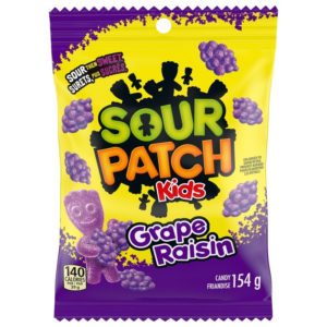 Sour Patch Kids, Grape Candy, Sour Candy, Gummy Candy 154 g