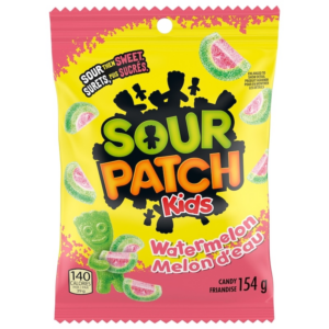 Sour Patch Kids Watermelon Candy, Sour Candy, Gummy Candy 154 g
