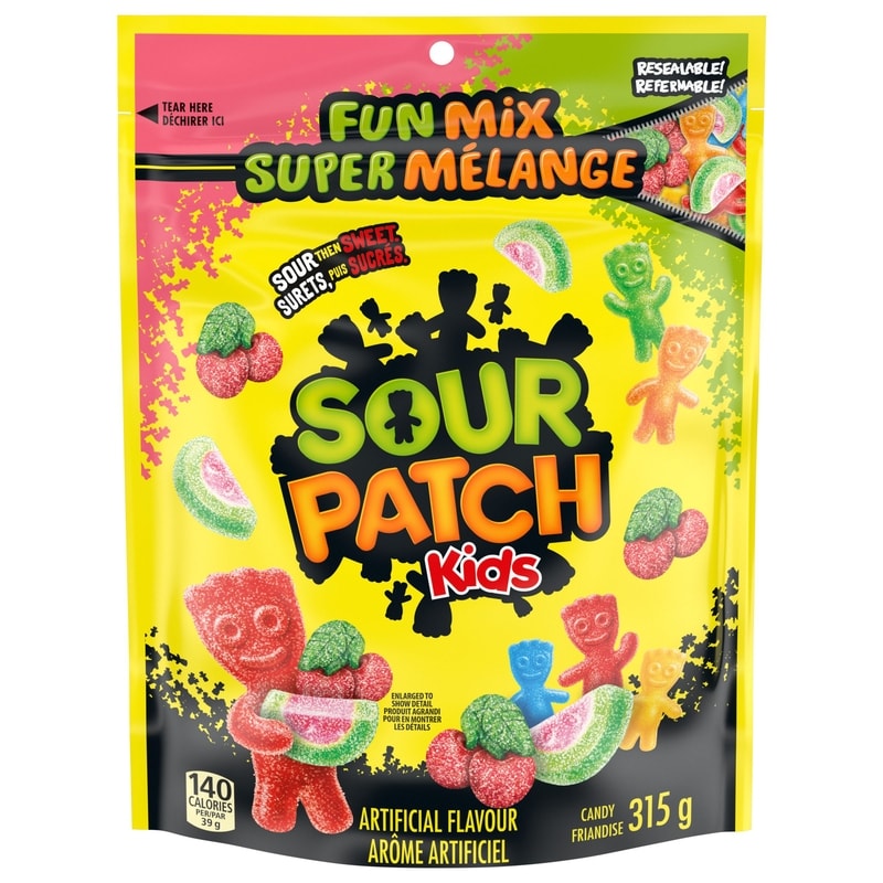 Sour Patch Kids, Fun Mix Candy, Variety Pack, Resealable Bag 315 g
