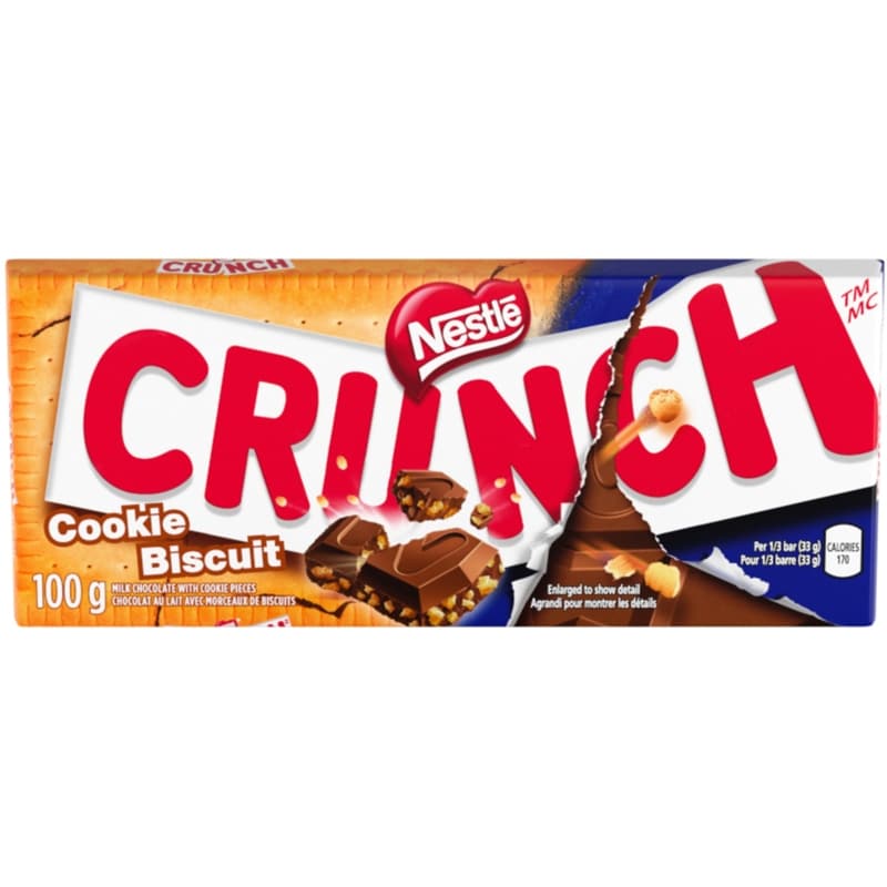 Crunch Milk Chocolate Bar With Cookie Pieces 100 g