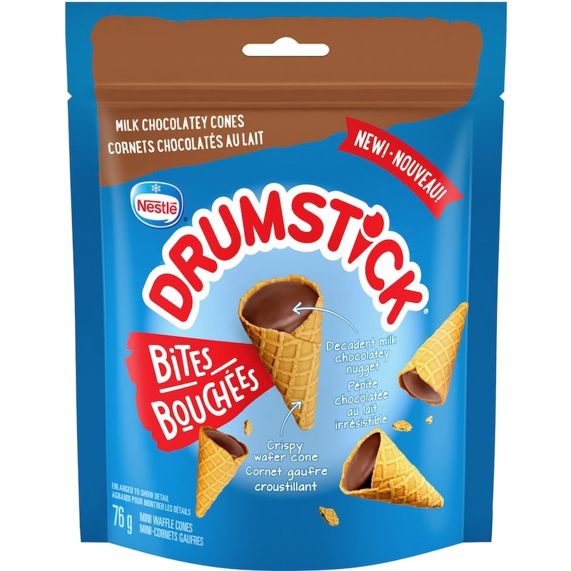 Drumstick Bites, Milk Chocolatey Wafer Cone Bites 76 g